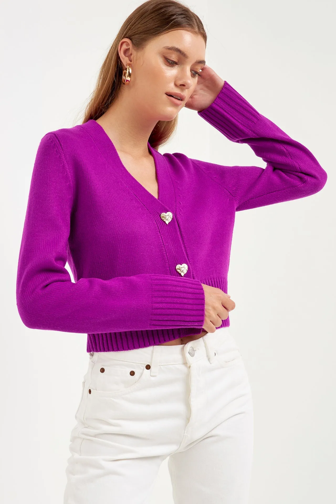 Heart Button Cardigan